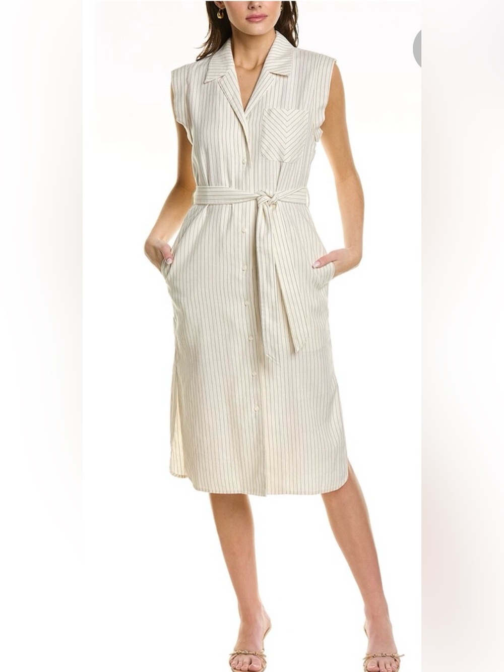 RAG & BONE Helena Stripe Linen Blend Shirtdress